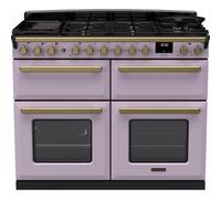 Rangemaster Estel Deluxe ESDLB110DFPHTH/AB1 110cm Dual Fuel Range Cooker - Heather / Antique Brass - A/A Rated