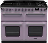 Rangemaster Estel Deluxe 110cm Dual Fuel Range Cooker - Heather/Chrome, A/A Rated