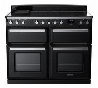 Rangemaster Estel Deluxe ESDLB110EIPGBL/CM1 110cm Wide Gloss Black Induction Freestanding Range Cooker - Chrome Trim