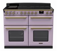 Rangemaster Estel Deluxe ESDLB110EIPHTH/AB1 110cm Wide Heather Induction Freestanding Range Cooker - Antique Brass Trim