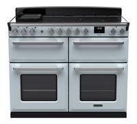 Rangemaster Estel Deluxe ESDLB110EIPMSB/CM1 110cm Wide Misty Blue Induction Freestanding Range Cooker - Chrome Trim