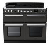 Rangemaster Estel Deluxe ESDLB110EIPSLT/CM1 110cm Wide Slate Induction Freestanding Range Cooker - Chrome Trim
