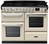 RANGEMASTER Estel Deluxe ESDLO110DFPPCR/CM1 110 cm Dual Fuel Range Cooker - Pale Cream & Chrome, Silver/Grey,Cream