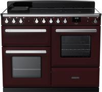 Rangemaster Estel Deluxe ESDLO110EIPBOR/CM1 110cm Electric Range Cooker with Induction Hob - Bordeaux / Chrome - A Rated, Red