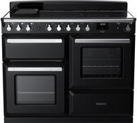 Rangemaster Estel Deluxe ESDLO110EIPGBL/CM1 110cm Electric Range Cooker with Induction Hob - Black / Chrome - A Rated, Black