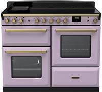 Rangemaster Estel Deluxe ESDLO110EIPHTH/AB1 110cm wide Electric Range Cooker with Induction Hob - Heather / Antique Brass Purple