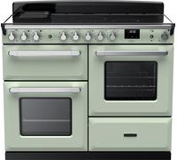 Rangemaster Estel Deluxe ESDLO110EIPMNT/CM1 110cm Electric Range Cooker with Induction Hob - Mint / Chrome - A Rated, Green