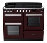 Rangemaster Estel Deluxe Offset Cavity ESDLO110EIPBOR/CM1 110cm Wide Bordeaux Induction Freestanding Range Cooker - Chrome Trim