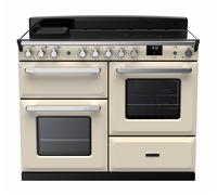Rangemaster Estel Deluxe Offset Cavity ESDLO110EIPPCR/CM1 110cm Wide Pale Cream Induction Freestanding Range Cooker - Chrome Trim