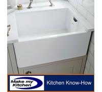 Rangemaster Farmhouse Ceramic Belfast Sink Single Bowl CFBL595WH Inc Waste Kit