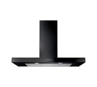 Rangemaster Flat Hood Unbhds90Bl Steel Chimney Cooker Hood (W)89.8Cm - Black