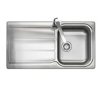 Rangemaster Glendale Kitchen Sink Single Bowl Stainless Steel Inset Waste Kit