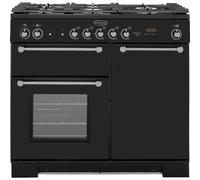Rangemaster Kitchener 100cm Dual Fuel Range Cooker - Black