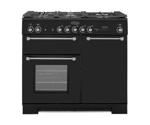 Rangemaster KCH100DFFBLC Kitchener 100cm Dual Fuel Range Cooker - Black
