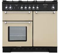 Rangemaster KCH100DFFCR/C Kitchener Cream with Chrome Trim 100cm Dual Fuel Range Cooker