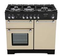 Rangemaster KCH100DFFCR/C Kitchener Cream with Chrome Trim 100cm Dual Fuel Range Cooker