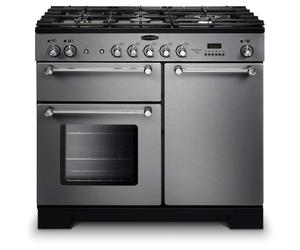 Rangemaster KCH100DFFSSC Kitchener 100cm Dual Fuel Range Cooker - Stainless Steel