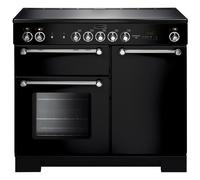 Rangemaster KCH100ECBL/C - Black/Chrome Range Cooker - 79L/82L Dual Oven - A Rated