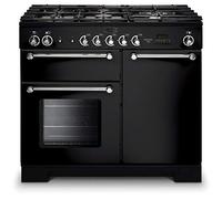 Rangemaster KCH100NGFBL/C Kitchener 100cm Gas Range Cooker - Black Chrome
