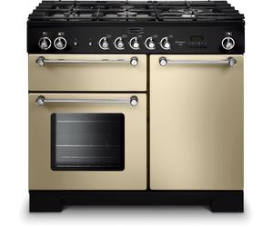 Rangemaster KCH100NGFCR/C Kitchener Cream / Chrome 100cm Gas Range Cooker 111960