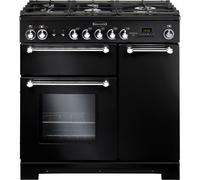 Rangemaster KCH90DFFBLC Kitchener 90cm Duel Fuel Range Cooker - Black