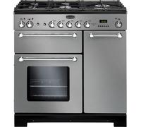 Rangemaster KCH90DFFSS/C Kitchener 90 Dual Fuel Range Cooker Stainless Steel Chrome