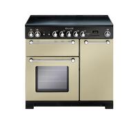 Rangemaster KCH90ECCR/C Kitchener Cream with Chrome Trim 90cm Ceramic Range Cooker - A Rated - 79280