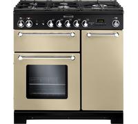 Rangemaster KCH90NGFCR/C Kitchener Cream / Chrome 90cm Gas Range Cooker A+