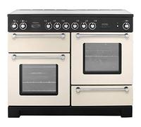 Rangemaster Kitchener KCH110ECCR/C 110cm Electric Range Cooker with Ceramic Hob - Cream / Chrome - A/A Rated, Cream