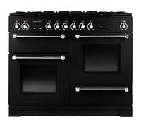 Rangemaster Kitchener 110cm Dual Fuel Range Cooker 76280 KCH110DFFBL/C Black