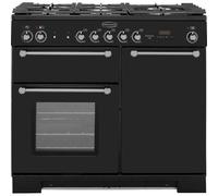 Rangemaster KCH100DFFBLC Kitchener 100cm Dual Fuel Range Cooker - Black