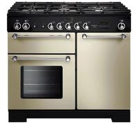 Rangemaster KCH100DFFCR/C Kitchener Cream with Chrome Trim 100cm Dual Fuel Range Cooker