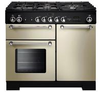 Rangemaster KCH100DFFCR/C Kitchener Cream with Chrome Trim 100cm Dual Fuel Range Cooker