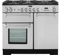 Rangemaster Kitchener KCH100DFFSS/C 100cm Dual Fuel Range Cooker - Stainless Steel / Chrome