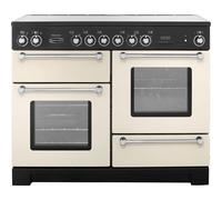 Rangemaster Kitchener KCH110ECCR/C 110cm Electric Range Cooker with Ceramic Hob - Cream / Chrome - A/A Rated, Cream