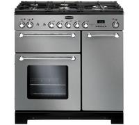Rangemaster Kitchener KCH90NGFSS/C Stainless Steel / Chrome 90cm Gas Range Cooker A+