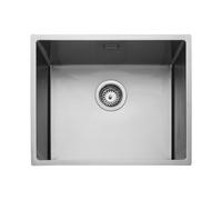 Rangemaster Kube Single Bowl Inset / Undermount Chrome Stainless Steel Kitchen Sink- 540mm x 440mm