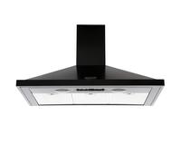 Rangemaster LEIHDC90BC 90cm Chimney Cooker Hood - Black / Chrome, Black