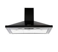 Rangemaster LEIHDC90BC 90cm Chimney Cooker Hood - Black / Chrome, Black
