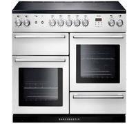 Rangemaster Nexus NEX110EIWH/C 110cm Electric Range Cooker with Induction Hob - White / Chrome - A/A Rated, White
