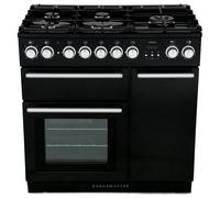 Rangemaster NEX90DFFBL/C Nexus Black / Chrome 90cm Dual Fuel Range Cooker A