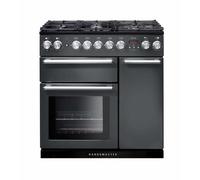 Rangemaster NEX90DFFSL/C Nexus Slate / Chrome 90cm Dual Fuel Range Cooker A