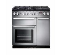 Rangemaster NEX90DFFSS/C Nexus Stainless Steel / Chrome 90cm Dual Fuel Range Cooker A