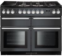Rangemaster Nexus SE NEXSE110DFFSL/C 110cm Dual Fuel Range Cooker with Gas Hob - Slate - A/A Rated, Graphite