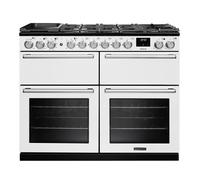 Rangemaster Nexus 110 Base Cavity NEXB110DFPWHT/CM1 110cm Wide White Dual Fuel Freestanding Range Cooker - Chrome Trim