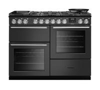 Rangemaster Nexus 110 Offset Cavity NEXO110DFPSLT/CM1 110cm Wide Slate Dual Fuel Freestanding Range Cooker - Chrome Trim