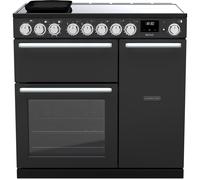 Rangemaster Nexus 90 Induction NEX90EIPCBL/CM1 90cm wide Electric Range Cooker with Induction Hob - Charcoal Black Black