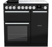 Rangemaster Nexus 90 Induction NEX90EIPGBL/CM1 90cm wide Electric Range Cooker with Induction Hob - Black Black