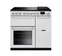 Rangemaster Nexus 90 NEX90EIPWHT/CM1 90cm Wide White Induction Freestanding Range Cooker - Chrome Trim