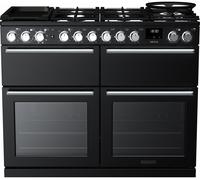 Rangemaster Nexus BC NEXB110DFPGBL/CM1 110cm wide Dual Fuel Range Cooker with Gas Hob - Black Black